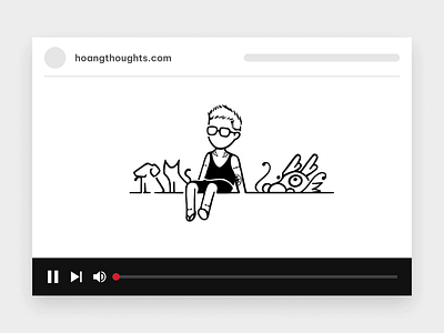 Hoangthoughts - Youtube Intro Animation after effects animation cat character dog dragon frame by frame illustration intro motion pet pfp procreate showcase youtube