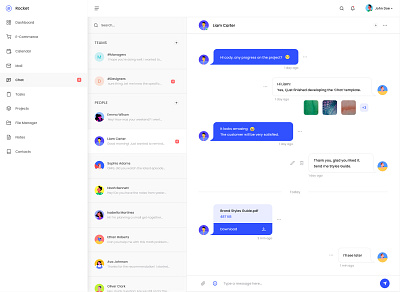 Mail Desktop Application - Chat UI Design chat ui deisgn desktop mail app figma mail app mail application mail chat design ui design uiux ux design