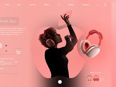 AIRPODS MAX WEB LANDING PAGE airpods ui uiux web landing web page website design