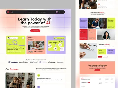 EduAI | The all-in-one learning platform engaging ui design