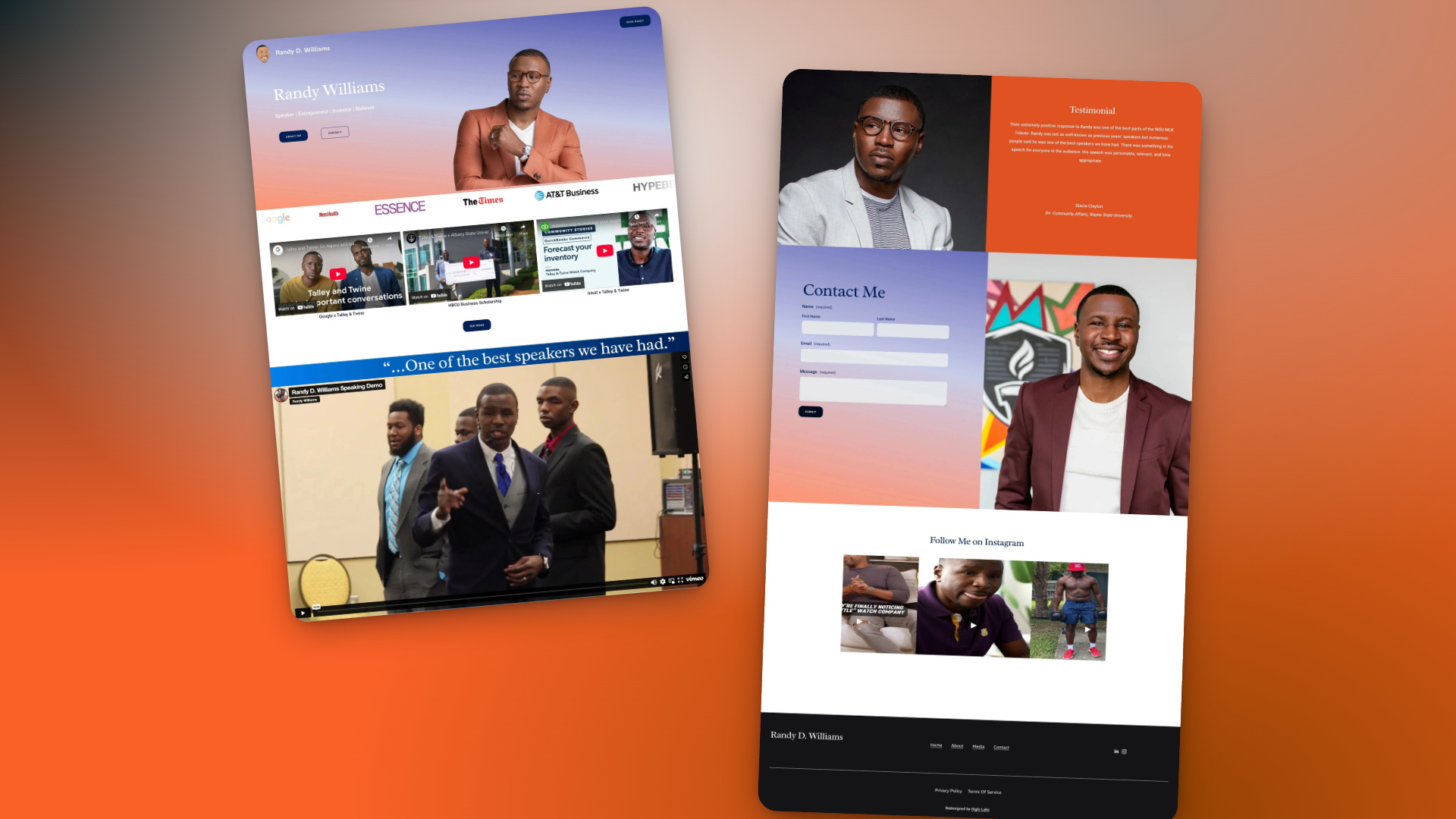 Randy Williams | Squarespace Website Build squarespace squarespace web design web design website design website development