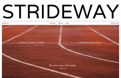 Srideway Running branding design landingpage ui userexperience uxdesign web webdesign