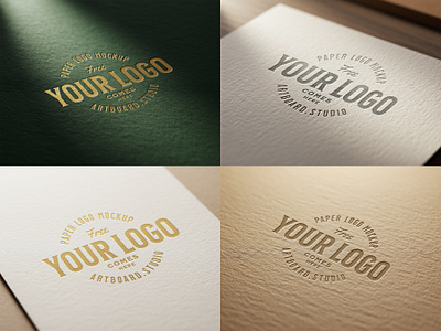 Free Paper Logo Mockup brand logo brand presentation branding free logo logo mockup logo presentation mockup