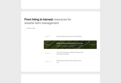 DD—006 agriculture agritech blog design landing page micro design two tone text web design