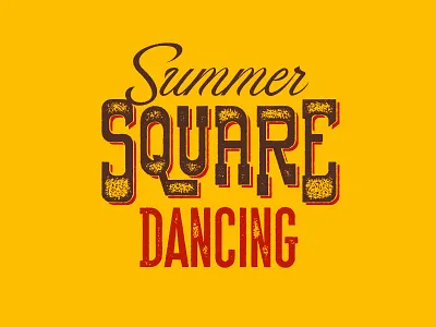 Square Dancing Letterforms dancing design lettering serif slab texture type typography vector