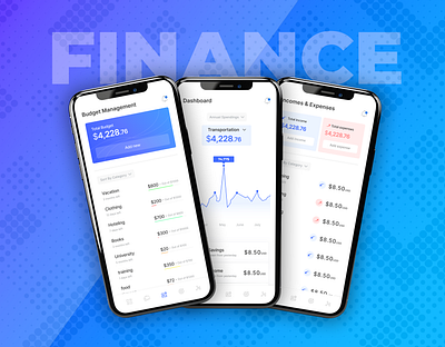 Personal finance mobile app design branding graphic design ui