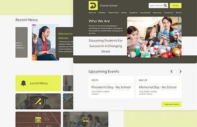 Clean School Website cleandesign education platform landing school landingpage schoolwebsite ui website