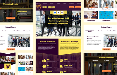 Website for High School academy k12education landingpage school schoolwebsite uidesign webdesign