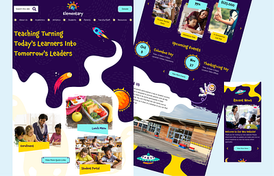 Playful Landing Page elementary k12education kids school montessori playful schoolwebsite uidesign webdesign