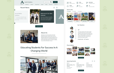 Academy Landing Page k12education kids academy landingpage school site schoolwebsite uidesign webdesign