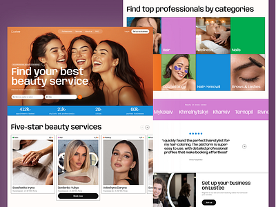 Lustee ✦ Beauty Platform beauty branding concept design figma ui ux