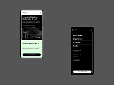 ⬤ OVATIVE | Mobile Design Version eddesignme el salvador hero innovative interaction menu tech ui design