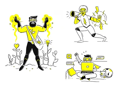 Amnesty International Superheroes action activism cartoon character character design digital drawing drawing hero illustration illustrator superhero support