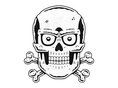 Skull print. branding crossbones design emblem graphic design grunge illustration logo monochrome poster print retro skeleton skull t shirt design vector vintage