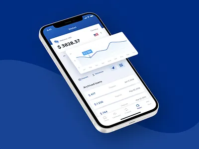 FinTech App Homescreen Design dashboad finance fintech fintech app mobile mobile ui product design ui ux