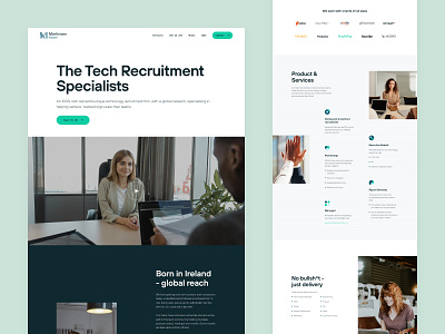 Homepage exploration #2 clean design job portal landing page layout recruitment recruitment firm technology ui ux ui design web design website