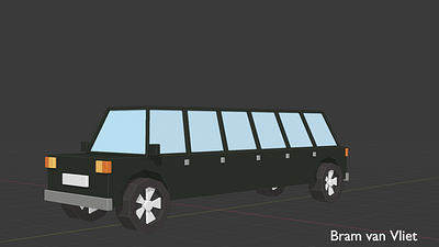 Low Poly Limousine Car 3d 3dart 3dmodelling b3d blender3d blender3dart gamevehicle lowpoly vehicle