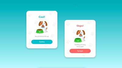 Flash message - Pet store dailyui ui ux web