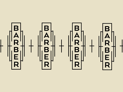 Dapper Barbershop art deco badge barber barbershop branding design mid century retro type typography vector