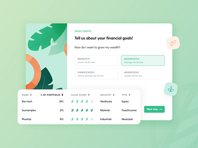 Seeds — Investing Survey advisors digital product financial fintech goals impact investing investing investors money plants portfolio score seeds seeds investors startup survey sustainable tool values wealth