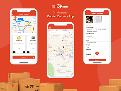 On Demand Delivery App adobe xd app app design creative design delivery app design interactive design logo minimal uiuxdesign