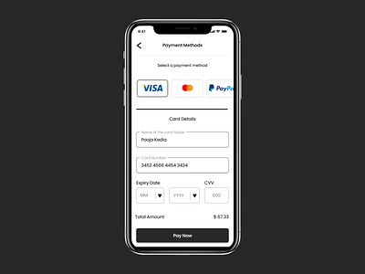 Daily UI #002 :: Credit Card Checkout animation branding graphic design logo ui uidesign