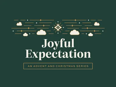 Joyful Expectation advent badge brand branding christmas church clouds easter graphic illustration jesus joy logo ministry monoline old testament print series sermon star