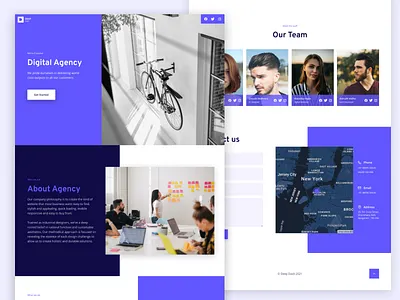 Deep Dash Agency Landing Page agency company landing page web design