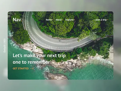 DailyUI 003 | Landing page 003 glassmorphism illustration