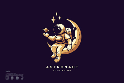 Astronaut logo design 3d 3d letter abstract animation branding concept creative design graphic design icon illustration letter logo motion graphics typography vector