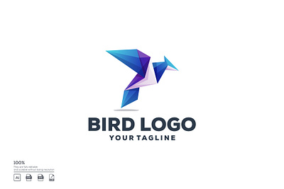 Bird logo design 3d 3d letter abstract animation branding concept creative design graphic design illustration letter logo motion graphics typography vector