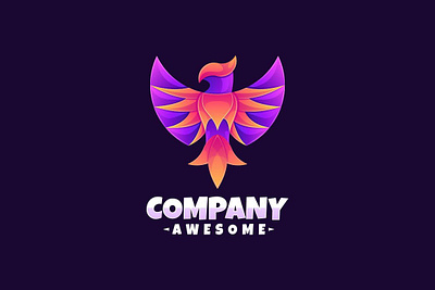 Coloring Bird Logo 3d 3d letter abstract branding concept creative design gradient illustration logo ui