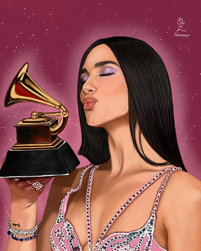 Dua Lipa Oz Galeano art arte design dibujo digitalart drawing dua lipa fanart grammy illustration mexico ozgaleano portrait retrato