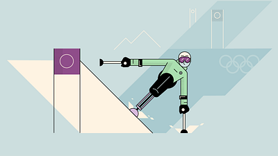Paralympics characters illustration people retro style vector