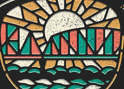 Mystery Project 103 bridge dan kuhlken dkng dkng studios geometric gig poster nathan goldman poster stained glass sun texture vector water