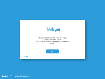 Daily UI Challenge 077 - Thank you app dailyui design thank you thanks ui uidesign