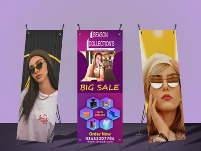 standee banner branding design graphic design logo standee banner stationery ui ux