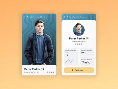 User Profile daily ui dailyui design gradient hero interfacely marvel peter parker profile spider man spiderman uber ui uisource user user profile weekly ui
