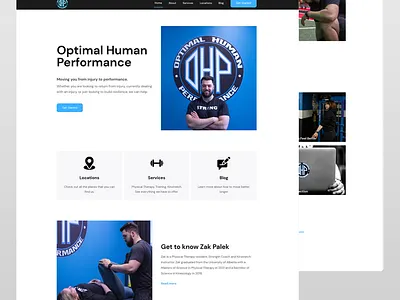 Personal Trainer Light Theme Website - Design Layout blue brand design fitness light trainer ui ux web design website