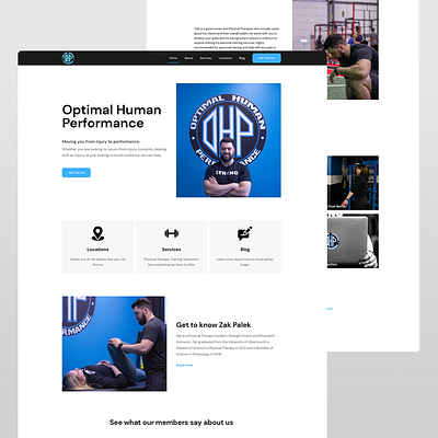 Personal Trainer Light Theme Website - Design Layout blue brand design fitness light trainer ui ux web design website