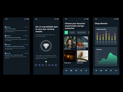 An Alarm App: Motivates to sleep you on time clean design product sleep app ui ux