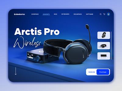 Steelseries Concept Website Design design graphic design interface interface design mobile design product design redesign ui ui design user experience design user interface design ux ux design web design