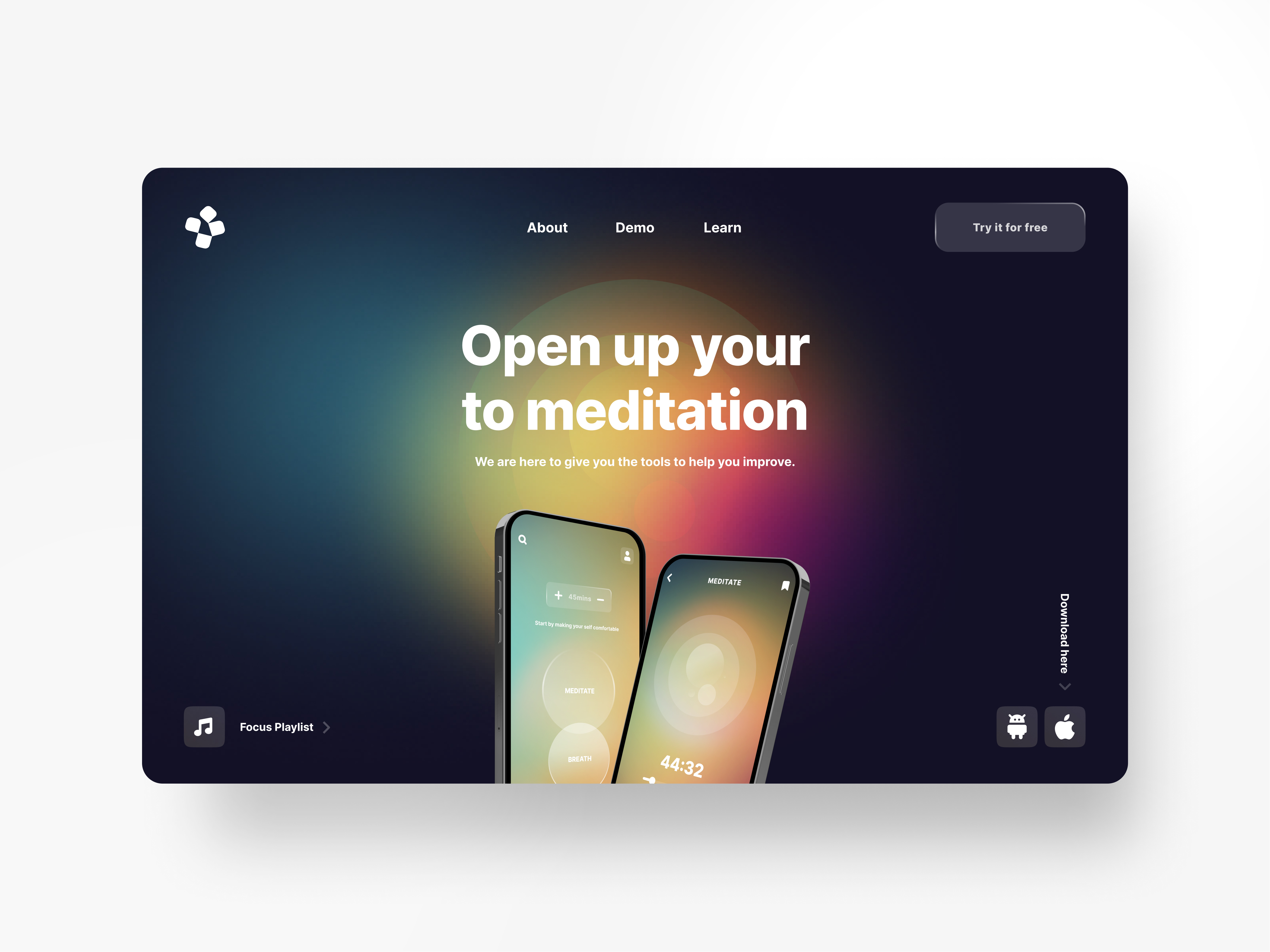 Meditate Hero Page