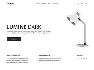 Lamp Concept ux web website