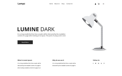 Lamp Concept ux web website
