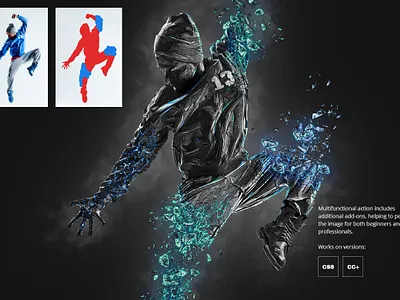Obsidian Photo Effect - Photoshop Action 3d action animation design digital effect graphic design illustration manipulation motion graphics photo photo effect photo effects photomanipulation photoshop photoshop action photoshop actions professional realistic