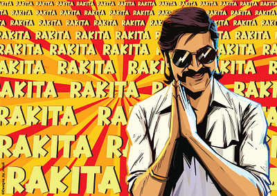 Jagame thanthiram - Let's Rakita Rakita art comic design designsbymouli dhanush dhanushcomic dhanushillustration illustration jagame thanthiram kollywood movie netflix rakita tamilmovie vector