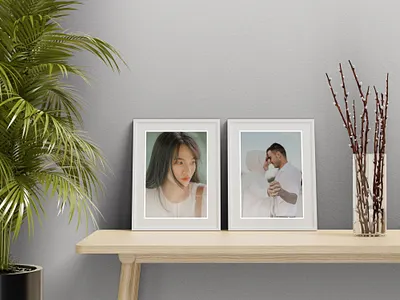 Free Minimal Frame Mockup graphic design