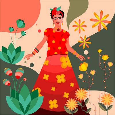 Frida art draw drawing illustration vector