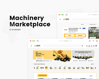 Machinery Мarketplace app branding design graphic design ui ui ux design ux